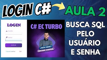 Formulario LOGIN CSharp Firebird MySQL Access AULA 2 com Edivam Cabral