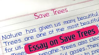 Essay on save trees || paragraph writing on save trees ||
