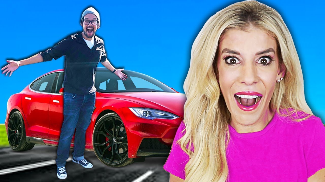 Surprising Our Best Friend With His Dream Car Emotional Reaction By Matt And Rebecca The Gamemaster Network - buying my dream car tesla roadster 2 0 roblox vehicle