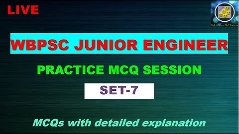 WBPSC JE  PRACTICE MCQs || BASED ON PREVIOUS YEAR PAPER OF WBPSC JE/AE