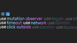 🍟 REACT HOOKS делаем хуки use click outside, use network, use mutation observer, use timeout