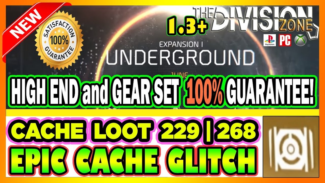 MOST INSANE! UNDERGROUND DLC CACHE Glitch EVER! | The Division | CACHE 100% Guarantee 229/268!