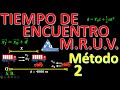 Tiempo de encuentro  con aceleraciones mruv de un camión y un automóvil METODO 2 método vectorial