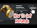 How to refund items on roblox