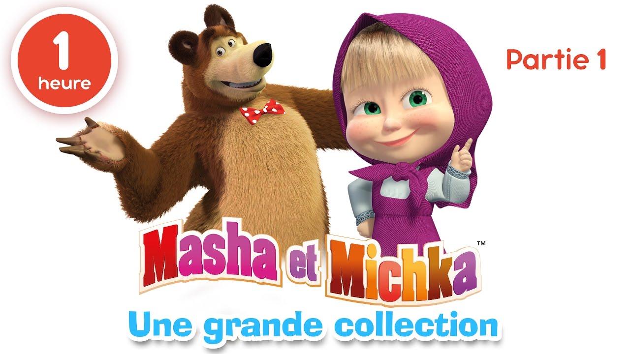 Masha et Michka   Une grande collection de dessins anims Partie 1 60 min pour enfants en Franais