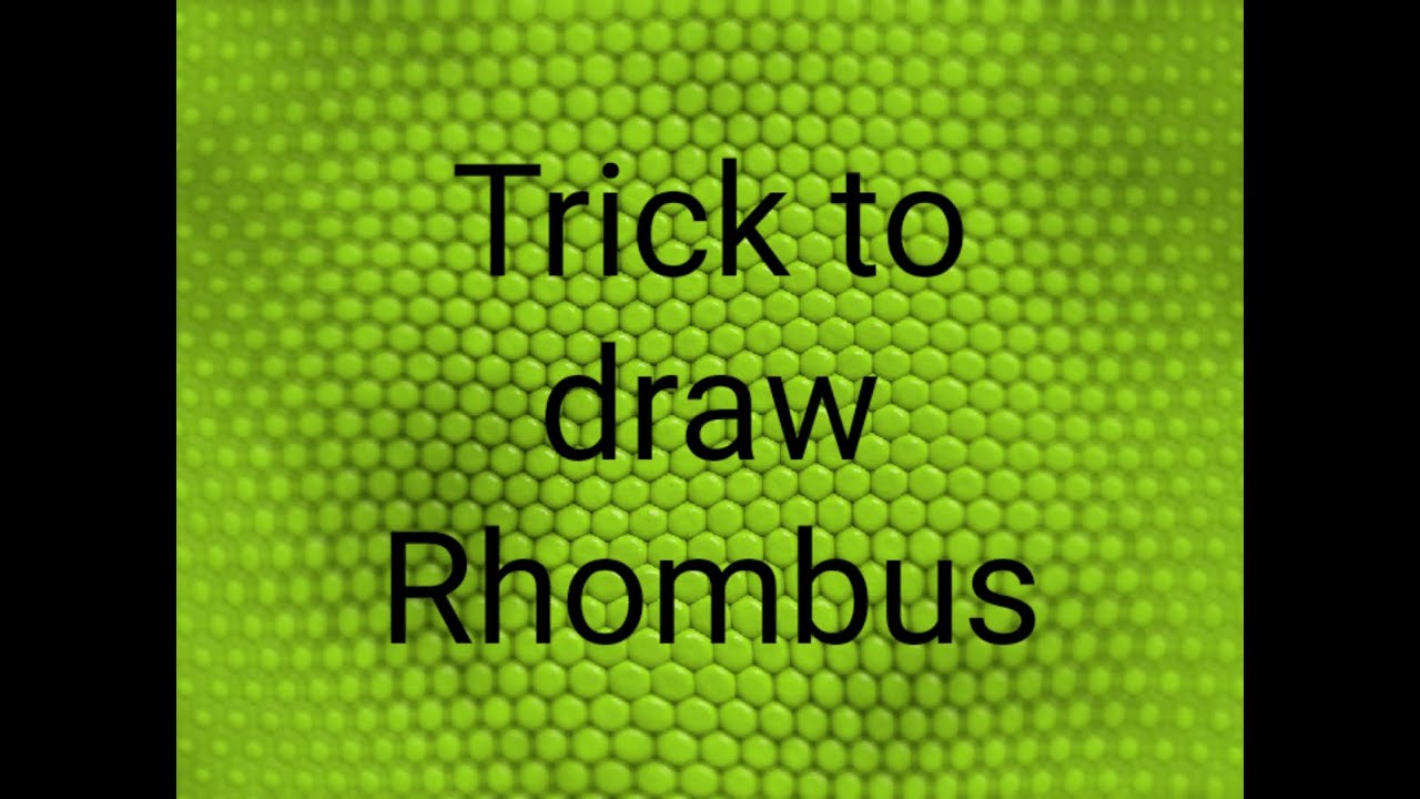 how to draw Rhombus very easy way|how to draw Rhombus step by step ...