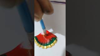 ❤️💚💛 Relaxing one stroke painting ❤️💚💛#viral #art #shorts #shortvideo