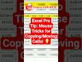 Excel Pro Tip: Mouse Tricks for Copying/Moving Cells! 💡 #excel #viral #shorts