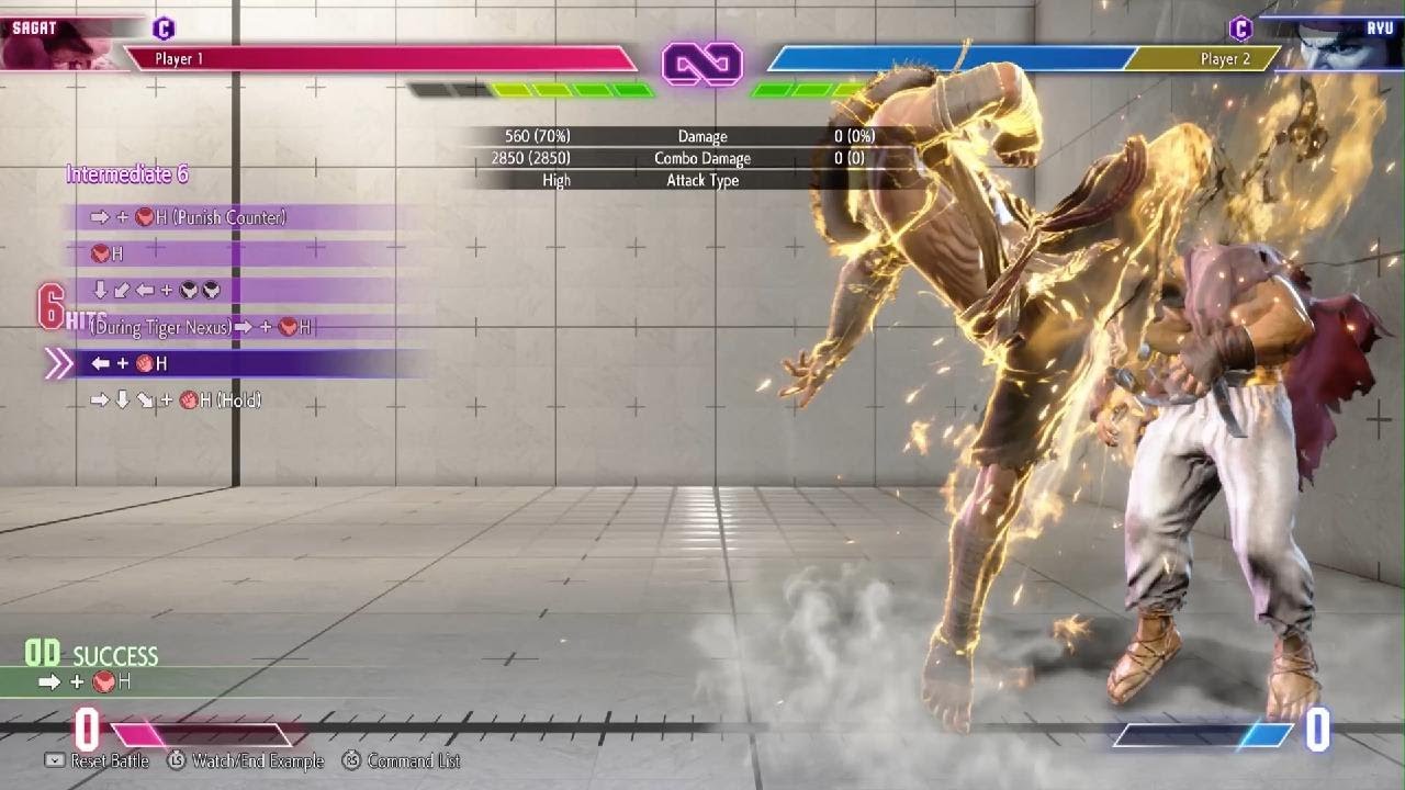 STREET FIGHTER 6 - Sagat Combo Challenge Trials ( All Completed )