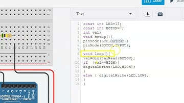 Practica: Encender y apagar un LED utilizando un botón pulsador