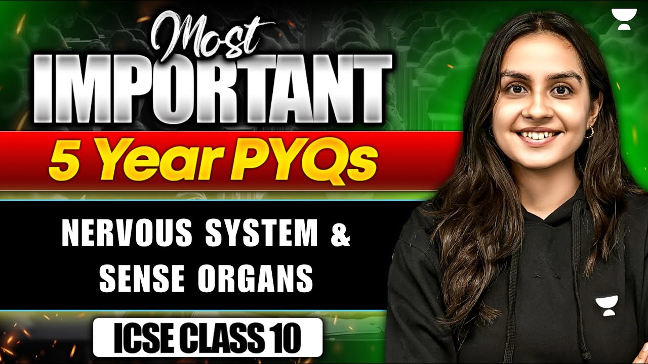 Nervous System & Sense Organs | Five Year PYQs | ICSE Class 10 Boards ...