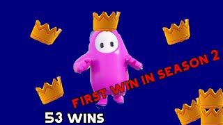 MY FIRST WIN IN SEASON 2 FALL GUYS! FALL MOUNTAIN WIN!