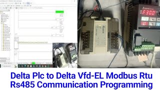Delta Plc to Delta Vfd-EL Modbus Rs-485 Rtu Communication Programming