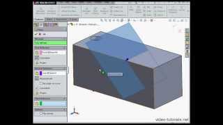 How to create a hole at an angle #2  SOLIDWORKS tutorials (Fundamentals)