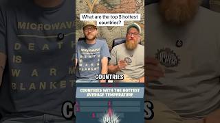 What are the top 5 hottest countries?