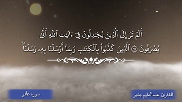 صوت مؤثر - تلاوة خاشعة - من سورة غافر - قرآن كريم
