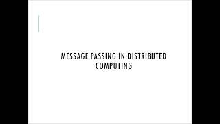 M1 - IBDS - Message Passing in Distributed Computing - Session 2