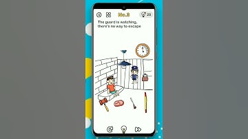 Brain Out Daily Challenge "Escape Room" level 3(The guard is watching, there