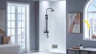 WOODBRIDGE Solid Surface Left Shower Pan SBR6036-1000L