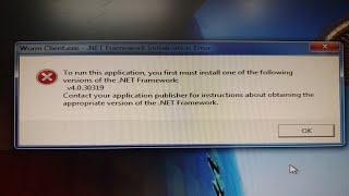 To run this application , you first must install one of the following version of the .Net Framework screenshot 3