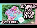 3D Shaker Cake Topper Tutorial Class | Silhouette Studio | Very Detailed