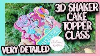 3D Shaker Cake Topper Tutorial Class | Silhouette Studio | Very Detailed