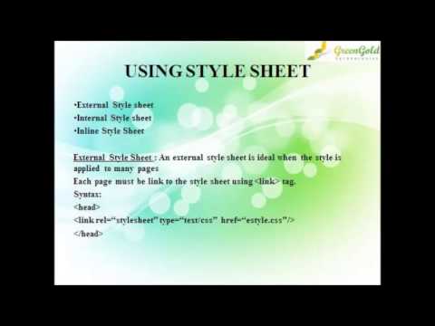 HTML StyleSheets Tutorial GOITSTORE.COM