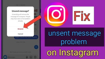 Unsent message not working on Instagram