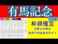 有馬記念2023枠順確定!人気馬スターズオンアースが8枠16番とスルーセブンシーズ8枠15番の大外枠に入った!タスティエーラも7枠13番と外枠入り逃げ候補タイトルホルダーは念願の内2枠4番に入った!