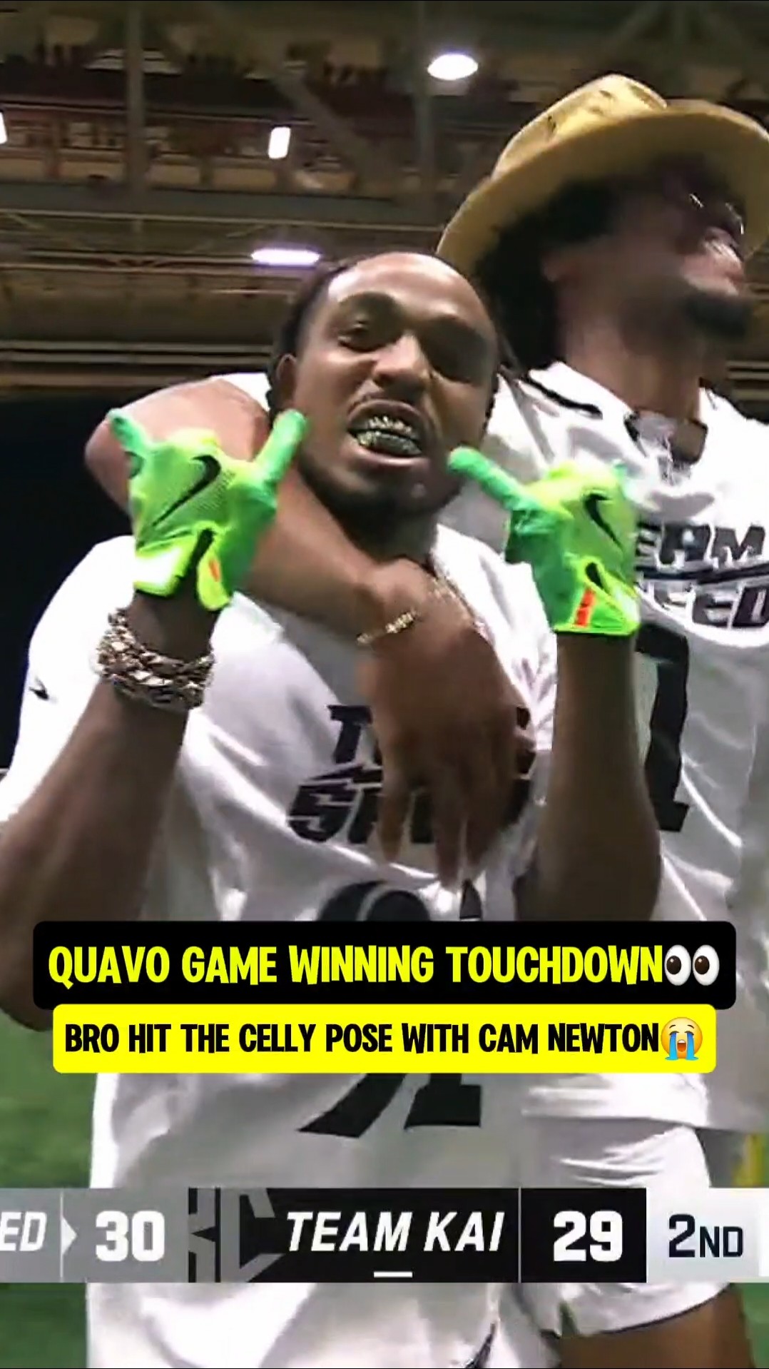Quavo won it for Team Speed? @NFL