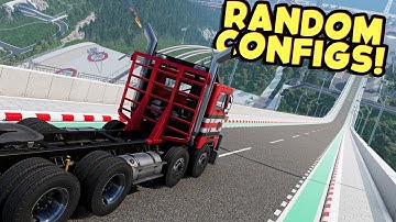 Which Randomly Generated Car Config Can Fly The Furthest On Car Jump Arena? PART 10 - BeamNG Drive