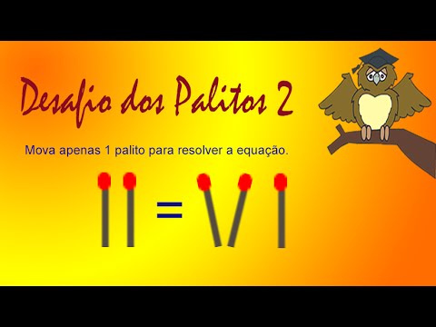 6+4=4 Mova apenas 1 (um) palito para corrigir essa equação