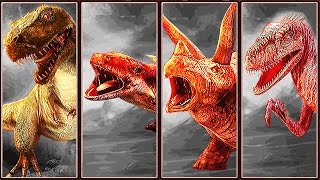 4 Dinosaur Fighters: Tyrannosaurus Rex, Ankylosaurus, Triceratops &...