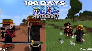 I Survived 100 Days in One Piece Minecraft This is what happend!