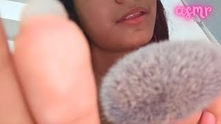 ASMR Trigger Words + Face Brushing ✨ Mouth Sounds, Camera Brushing &amp; Deep Tingles (Sleep Fast)