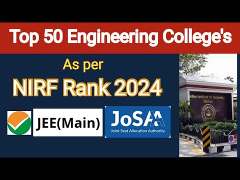 Top 50 Engineering Colleges as per NIRF 2024 #nirf #nirfranking # ...