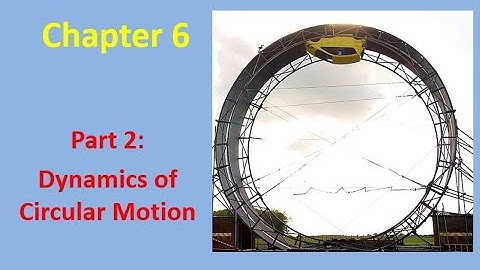 Chapter 6 Part 2:  Dynamics of Uniform Circular Motion
