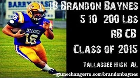 #18 Brandon Baynes / RB,CB / Tallassee High (AL) C...