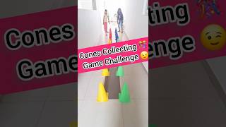 Jeu hilarant et amusant | Défi de collection de cônes 🤔🫣 #akulafamilygames #challenge #indoorgames