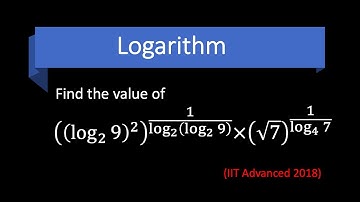 Logarithm | IIT Advanced 2018 Problem| Important Question 08 | #Log #NTSE #KVPY #RMO