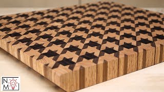 Mind Blowing Houndstooth Cutting Board Pattern! | Step by Step Guide