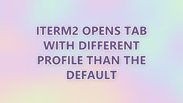 iTerm2 opens tab with different profile than the default