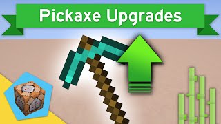 BETTER PICKAXES in Vanilla Minecraft 1.10+ | Pickaxe Upgrades Command Block Creation