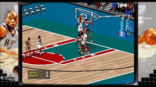 NBA Live 97 (Sega Genesis/1996) Gameplay 4K