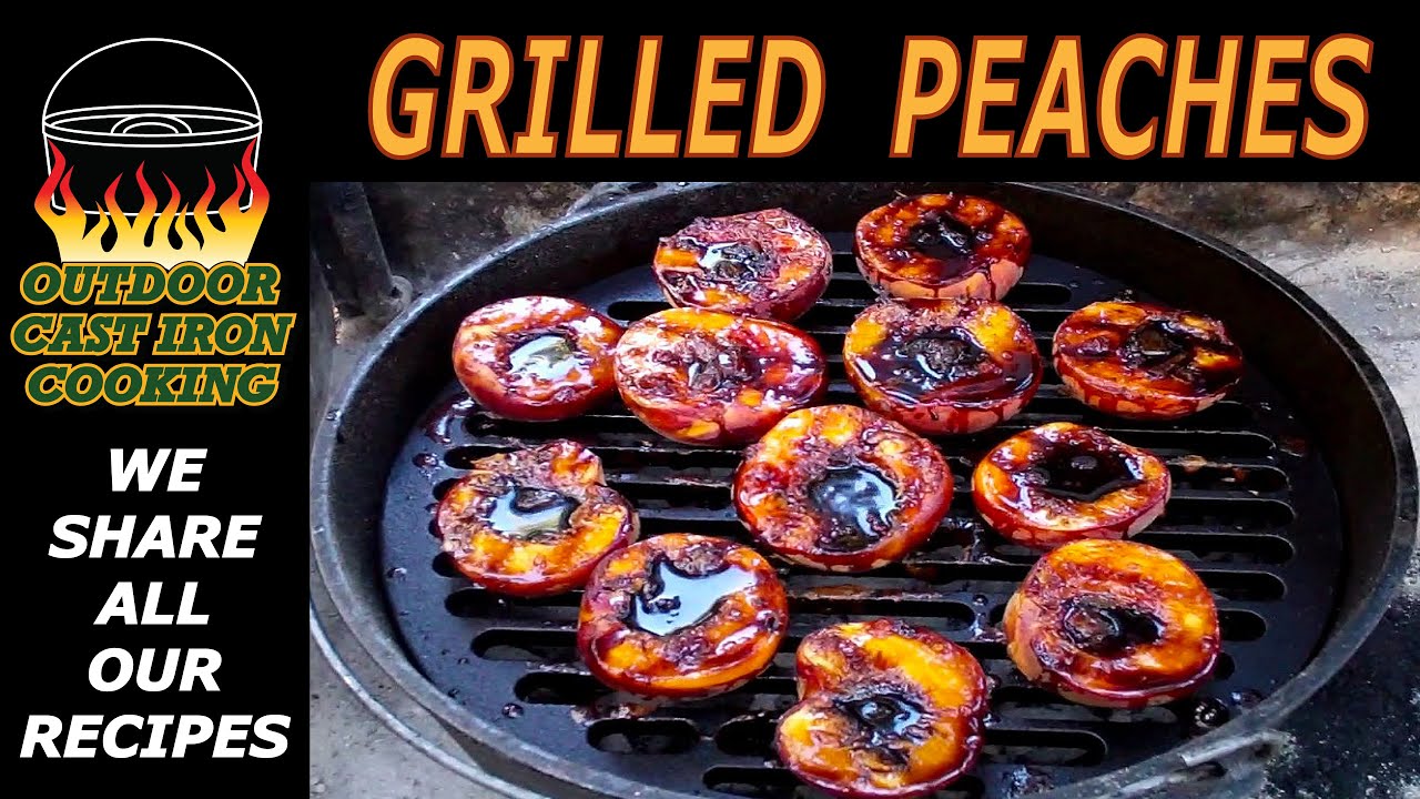 Grilled Eggplant and Peaches recipe