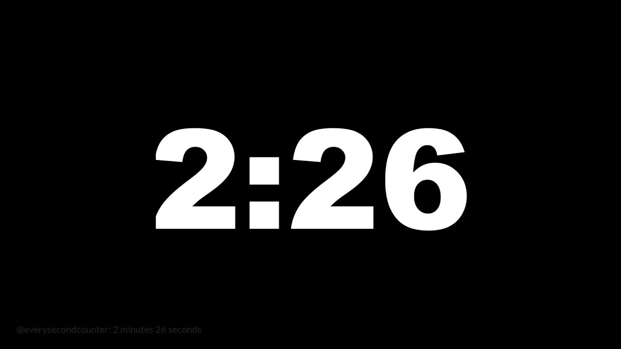 2 minutes 26 seconds [146 secs] clock timer countdown || Alarm Focus ...