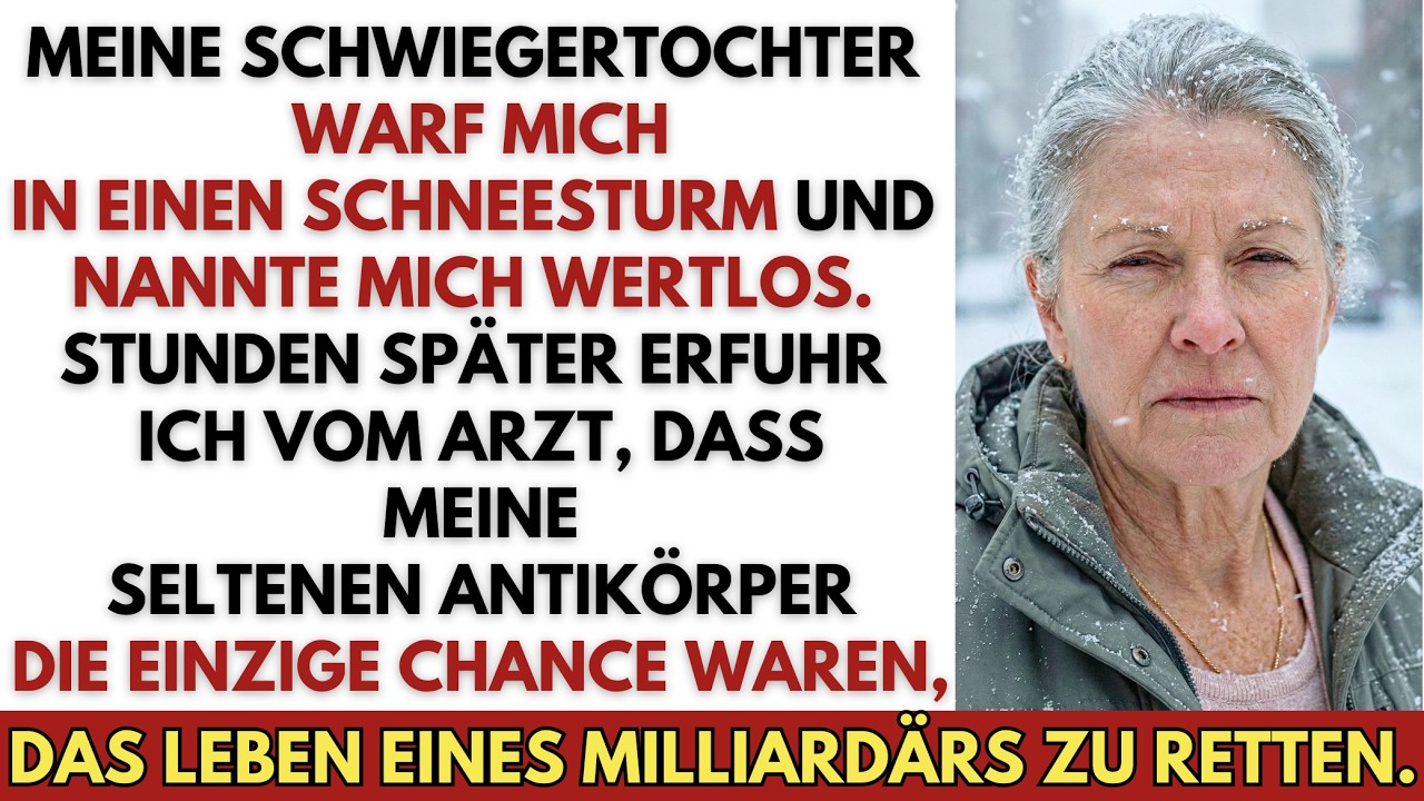 Meine Schwiegertochter warf mich im Schneesturm raus – bis ich erfuhr, dass ich Millionen wert bin