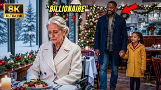 Sad Old Woman Billionaire Alone on Christmas Eve, Until a Man and His Daughter Walk In…