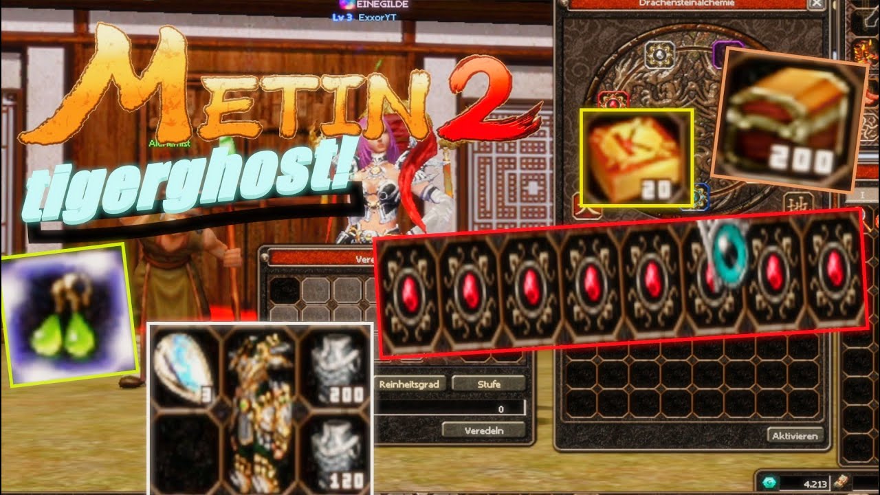 Metin2 Tigerghost - ZODIAKBOGEN SWITCHEN , 6/7 abholen  , Antik Rubine Uppen & mehr 