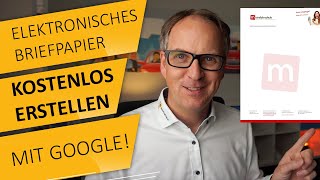 Elektronisches Briefpapier Kostenlos Erstellen Mit Google Youtube